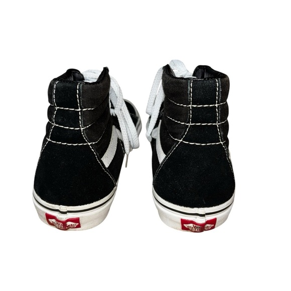VANS Off the Wall Men's 7.5 Women's 9 Sk8 Hi Skateboarding Sneakers Black Suede - Picture 3 of 7